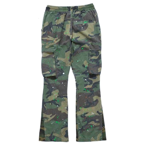 Designer cut painted cargo pants size 32 - Picture 3 of 3